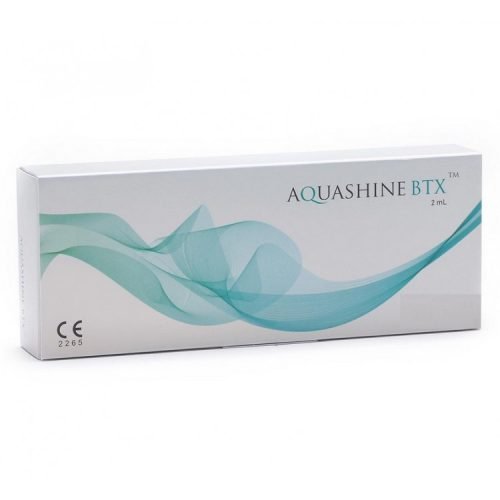 A box of Aquashine BTX, a skin rejuvenating treatment, displayed against a clean, white background.